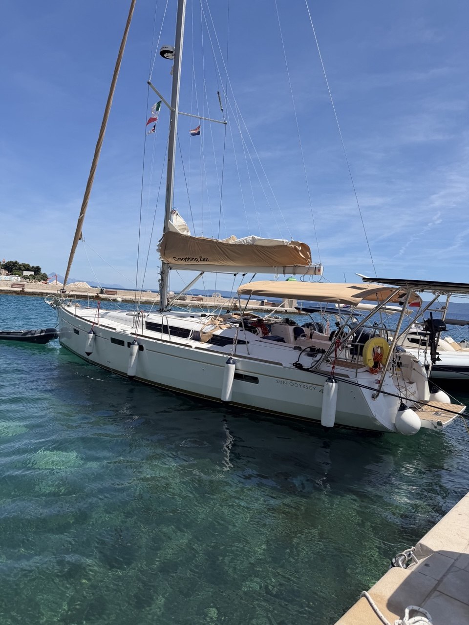 Everything Zen cockpit and stern in clear water